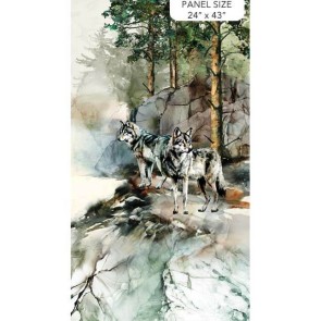 Lone Wolf Panel by Northcott