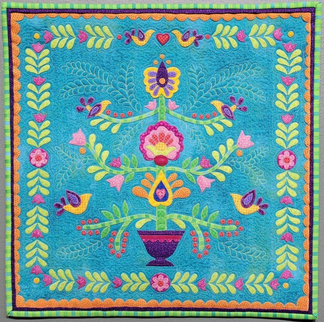 Scandinavian Summer by Barbara Kilbourn (Photo from The National Quilt Museum Facebook Page)
